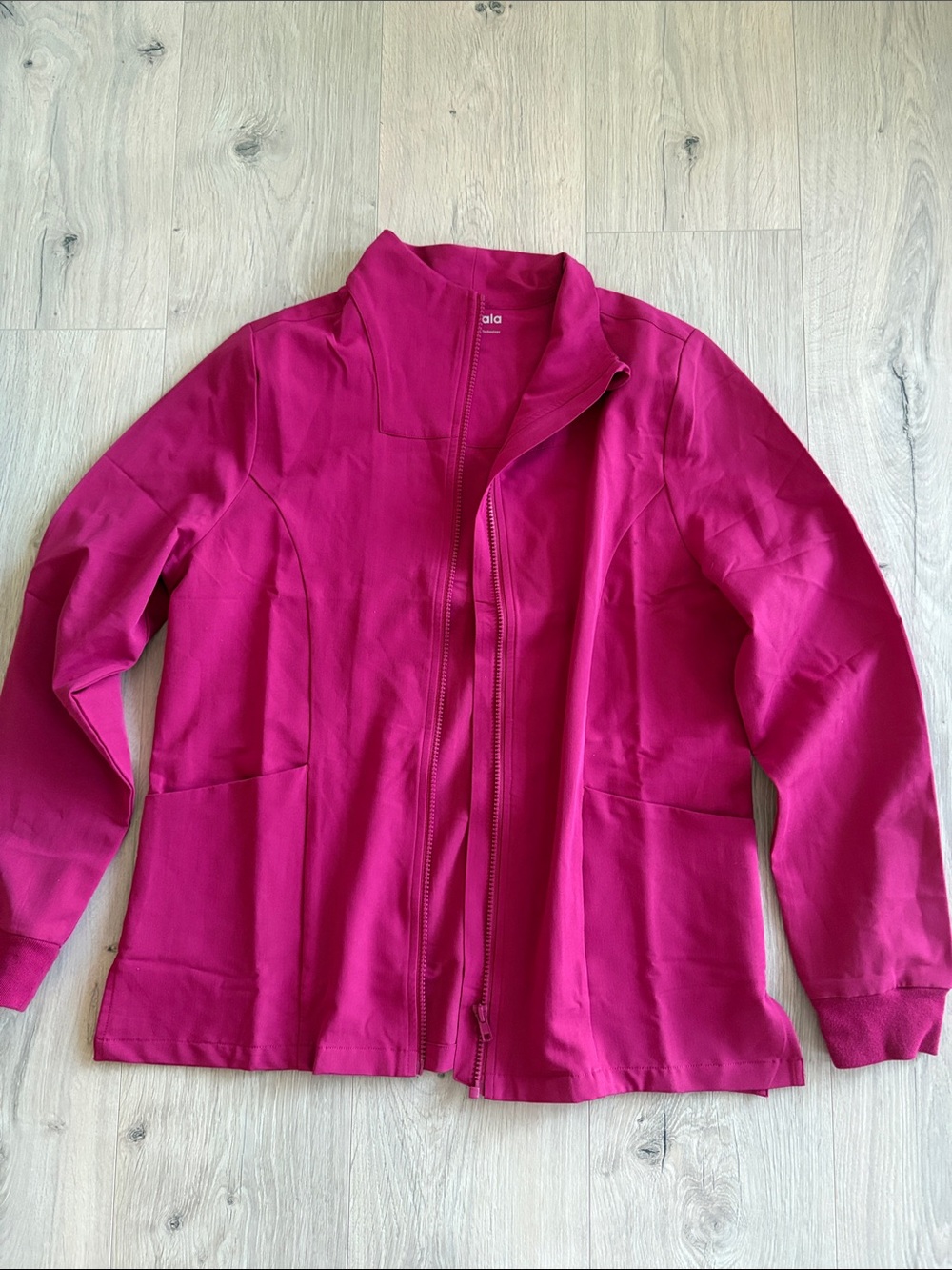 Mandala Fuchsia Utility Zip scrub Jacket